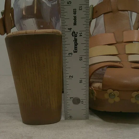 KORKS Willow Comfort Platform Boho Chunky Heels Floral Earth Tone Size 11 M - Picture 11 of 14